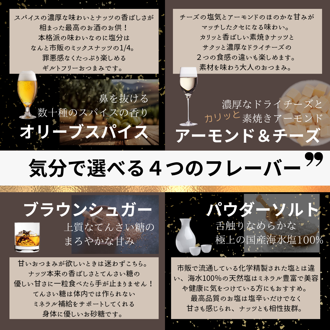 NACHUPACオリジナル無添加フレーバーナッツ8袋セット